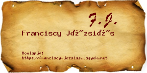 Franciscy Józsiás névjegykártya